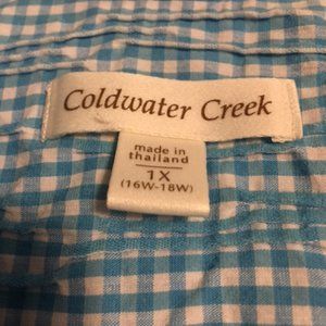 Ladies Coldwater Creek Button Up Shirt Size 1X (16W-18W)